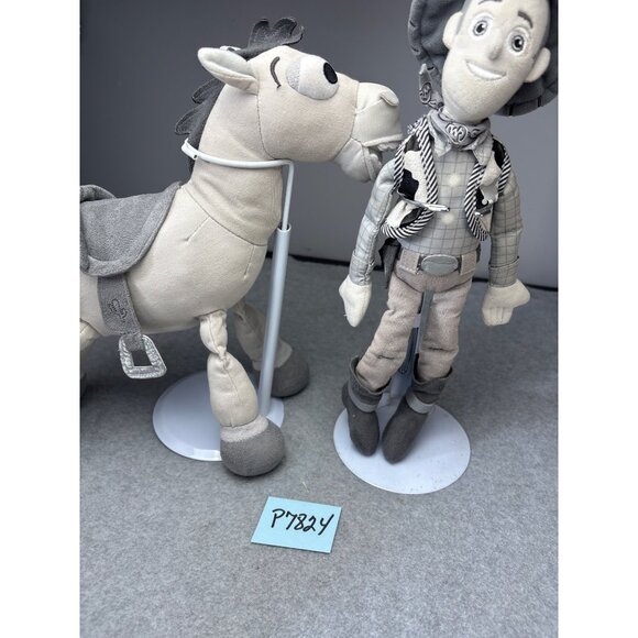 Woody & Bullseye Sheriff & Horse Plush Set Black & White 13" & 12" - Picture 8 of 12